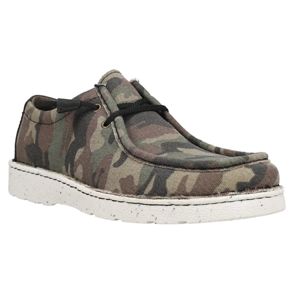 Justin Men's Hazer Camo Print Casual Lace-Up Slip On Shoes - Moc Toe JM316